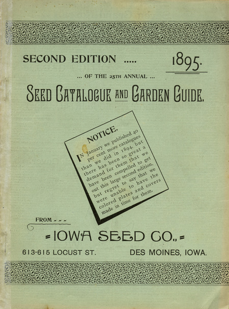 Iowa Seed Company catalog second edition, 1895