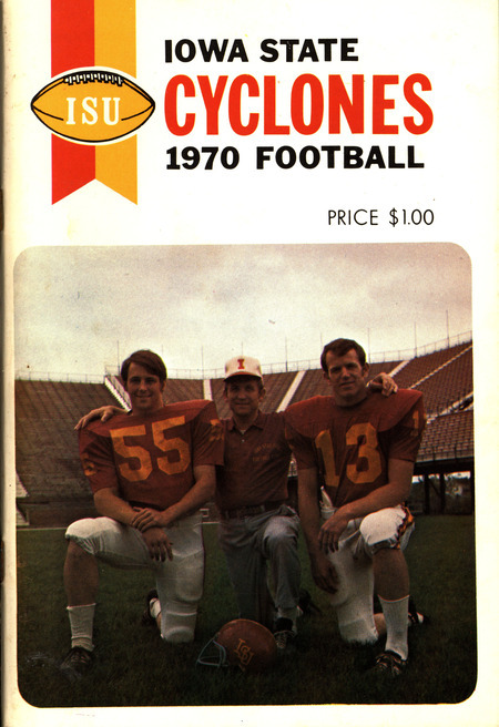 The football program previewing the Iowa State Cyclones 1970 football season. Includes articles, rosters, player biographies, statistics, schedules and opponent information.