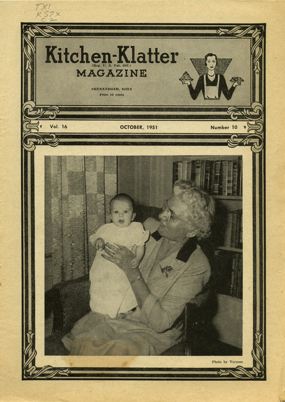 Kitchen-Klatter began as a half-hour radio show with Leanna Driftmier sharing household tips, recipes, and childrearing advice among other topics. The radio show aired from 1926 to 1986, making it the longest-running homemaker program in the history of radio. Kitchen-Klatter magazine was issued monthly from 1936 to 1986 and at one point had a circulation of 150,000.