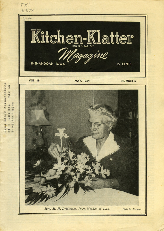 Kitchen-Klatter began as a half-hour radio show with Leanna Driftmier sharing household tips, recipes, and childrearing advice among other topics. The radio show aired from 1926 to 1986, making it the longest-running homemaker program in the history of radio. Kitchen-Klatter magazine was issued monthly from 1936 to 1986 and at one point had a circulation of 150,000.