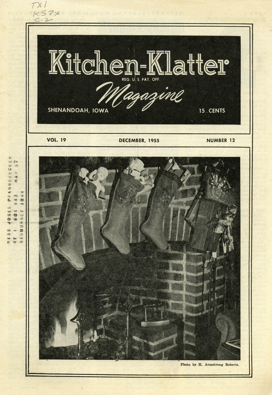 Kitchen-Klatter began as a half-hour radio show with Leanna Driftmier sharing household tips, recipes, and childrearing advice among other topics. The radio show aired from 1926 to 1986, making it the longest-running homemaker program in the history of radio. Kitchen-Klatter magazine was issued monthly from 1936 to 1986 and at one point had a circulation of 150,000.