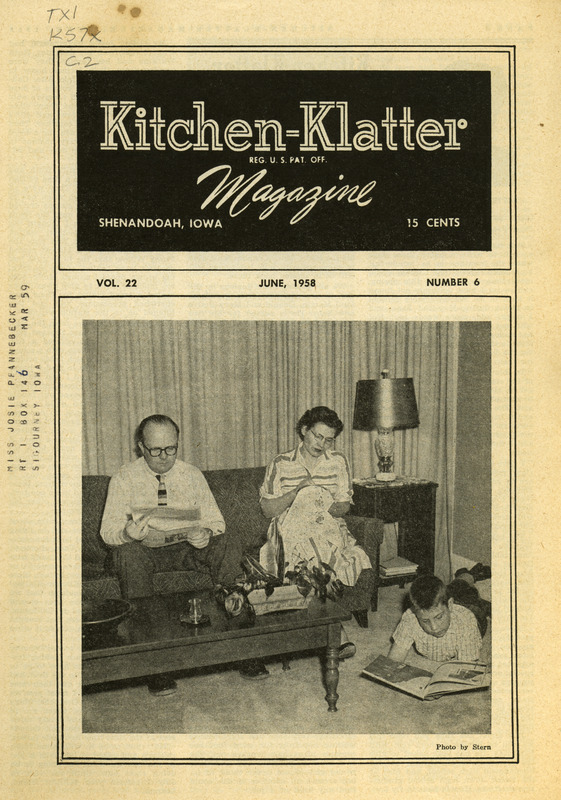Kitchen-Klatter began as a half-hour radio show with Leanna Driftmier sharing household tips, recipes, and childrearing advice among other topics. The radio show aired from 1926 to 1986, making it the longest-running homemaker program in the history of radio. Kitchen-Klatter magazine was issued monthly from 1936 to 1986 and at one point had a circulation of 150,000.