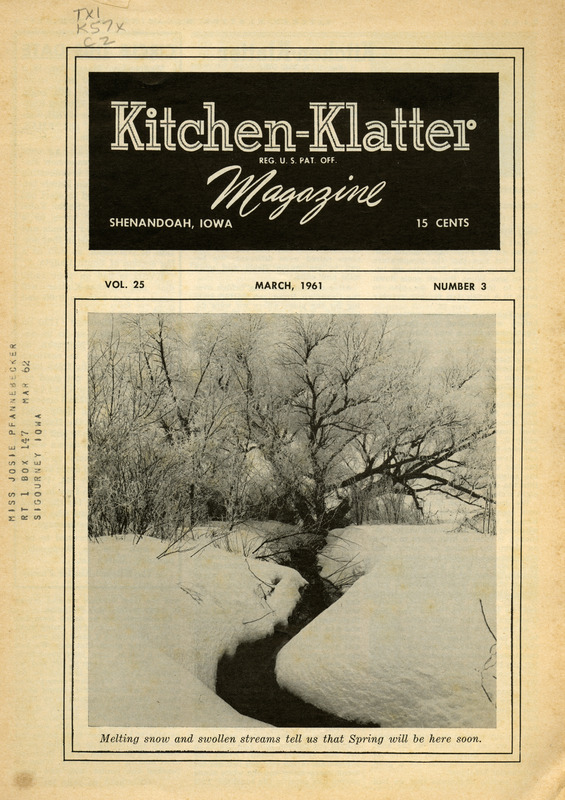 Kitchen-Klatter began as a half-hour radio show with Leanna Driftmier sharing household tips, recipes, and childrearing advice among other topics. The radio show aired from 1926 to 1986, making it the longest-running homemaker program in the history of radio. Kitchen-Klatter magazine was issued monthly from 1936 to 1986 and at one point had a circulation of 150,000.