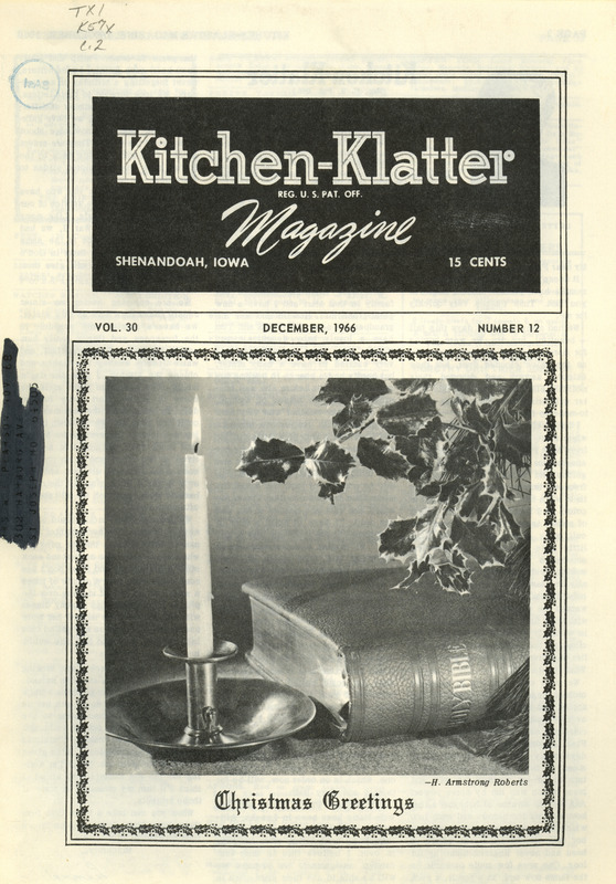 Kitchen-Klatter began as a half-hour radio show with Leanna Driftmier sharing household tips, recipes, and childrearing advice among other topics. The radio show aired from 1926 to 1986, making it the longest-running homemaker program in the history of radio. Kitchen-Klatter magazine was issued monthly from 1936 to 1986 and at one point had a circulation of 150,000.