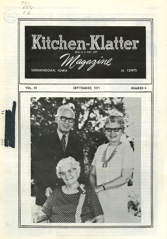 Kitchen-Klatter began as a half-hour radio show with Leanna Driftmier sharing household tips, recipes, and childrearing advice among other topics. The radio show aired from 1926 to 1986, making it the longest-running homemaker program in the history of radio. Kitchen-Klatter magazine was issued monthly from 1936 to 1986 and at one point had a circulation of 150,000.