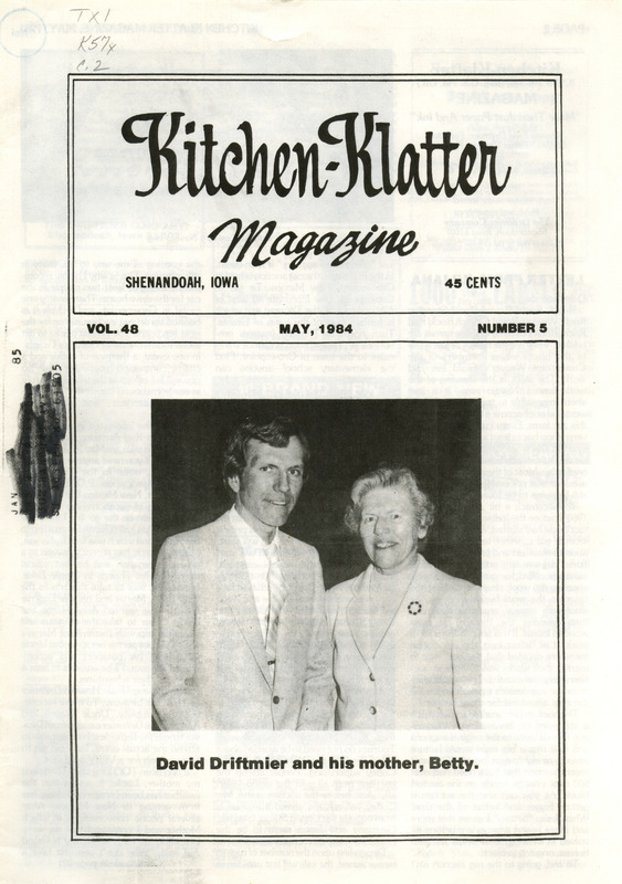 Kitchen-Klatter began as a half-hour radio show with Leanna Driftmier sharing household tips, recipes, and childrearing advice among other topics. The radio show aired from 1926 to 1986, making it the longest-running homemaker program in the history of radio. Kitchen-Klatter magazine was issued monthly from 1936 to 1986 and at one point had a circulation of 150,000.