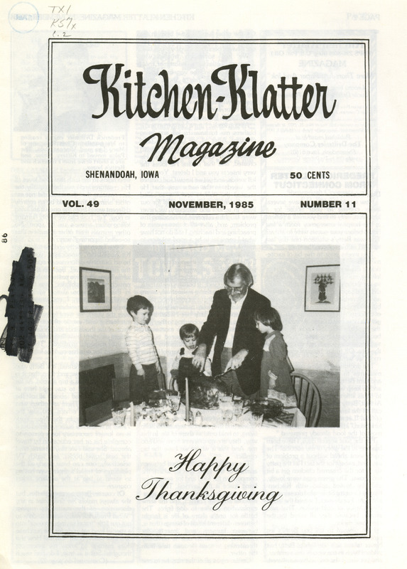 Kitchen-Klatter began as a half-hour radio show with Leanna Driftmier sharing household tips, recipes, and childrearing advice among other topics. The radio show aired from 1926 to 1986, making it the longest-running homemaker program in the history of radio. Kitchen-Klatter magazine was issued monthly from 1936 to 1986 and at one point had a circulation of 150,000.