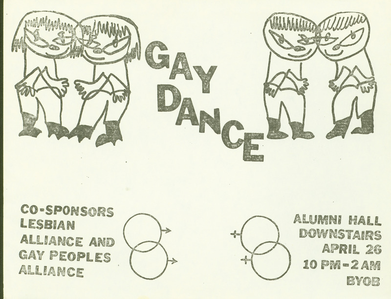 A flier advertising a gay dance at Iowa State University.