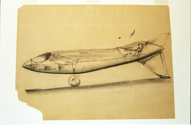 Military aircraft conceptual drawing.