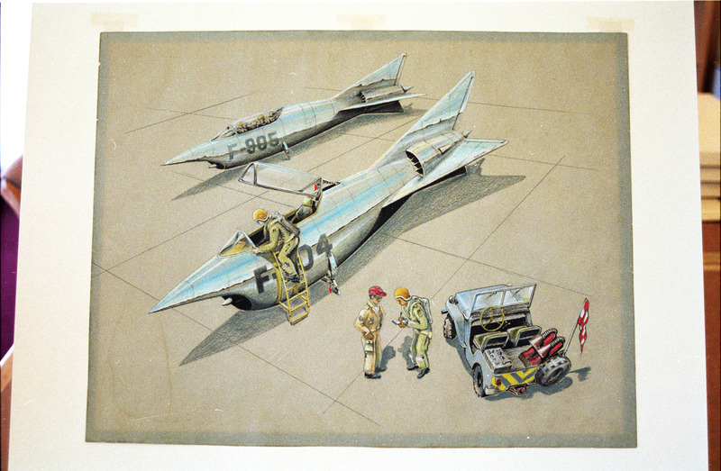 Military aircraft conceptual drawing.