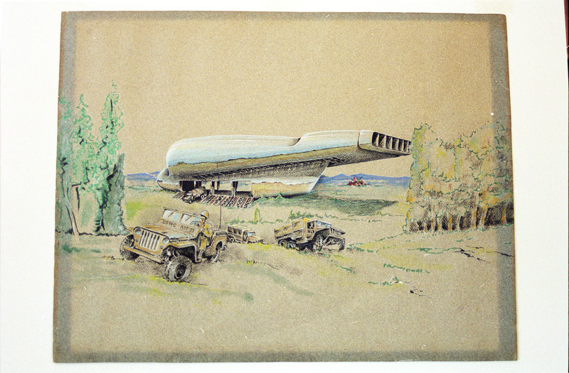 Military transport aircraft conceptual drawing.