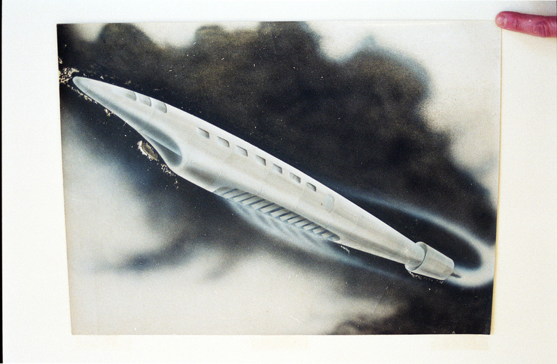 Wingless aircraft conceptual drawing.