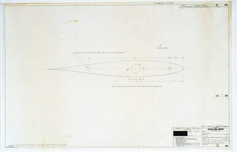 Assembly drawing for Plate-Stub Shaft Anchor, 2 Dimensional Wing.