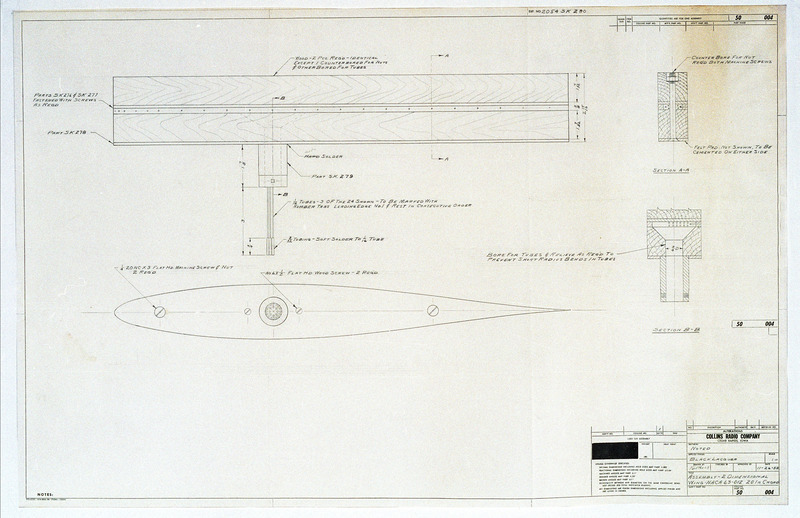 Assembly drawing for 2 Dimensional Wing-NACA 63-012, 20 in. Chord.