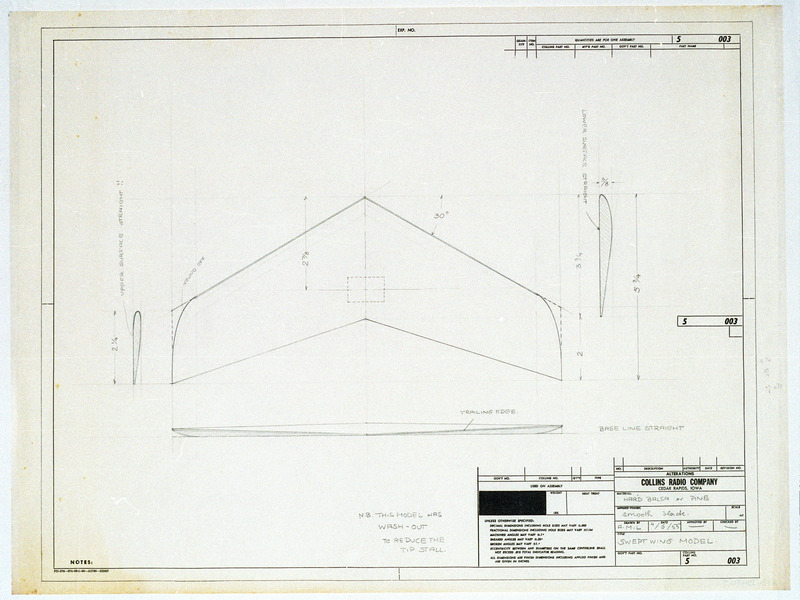 Assembly drawing for Swept Wing Model.