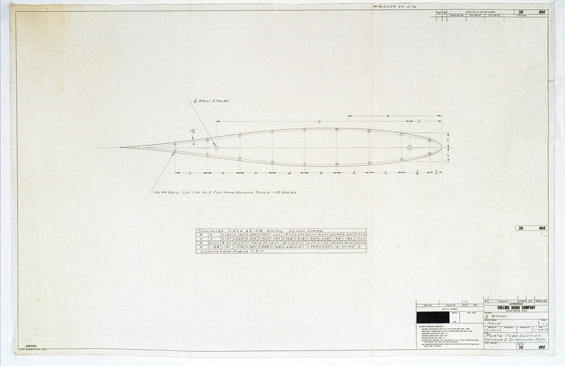 Assembly drawing of Plate-Tube Section Anchor, 2 Dimensional Wing.