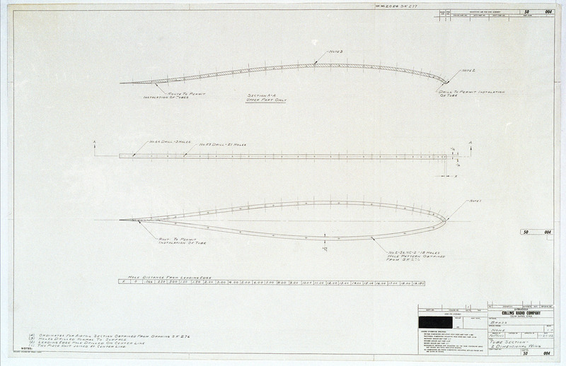 Assembly drawing of Tube Section-2 Dimensional Wing.
