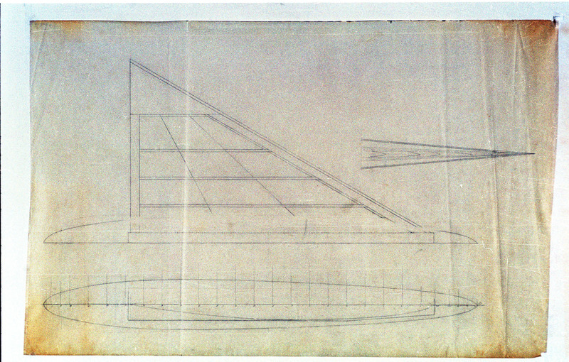 Technical drawing of Delta Wing Test Model.