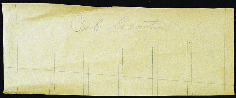 Drawing of rib location for Delta Wing.