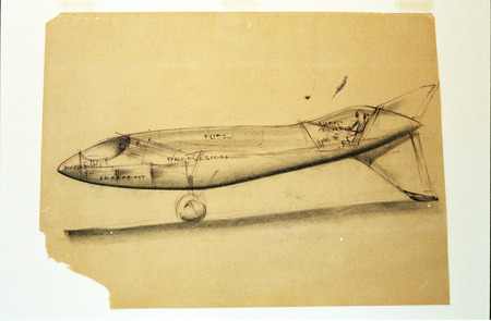 Military aircraft conceptual drawing.