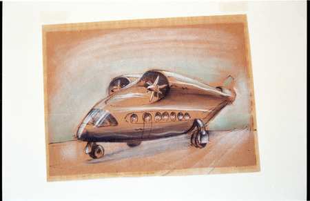 Aircraft (with integrated propellers on top) conceptual drawing.
