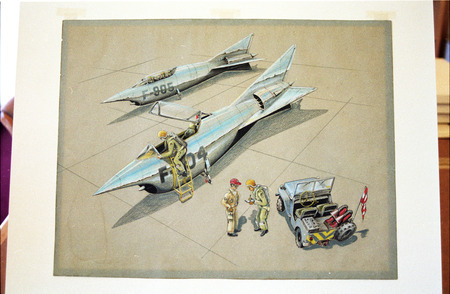 Military aircraft conceptual drawing.