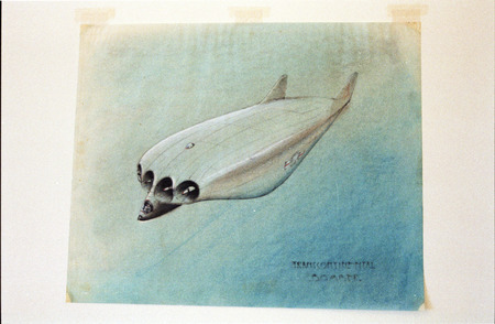 Transcontinental bomber conceptual drawing.