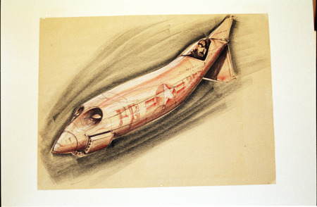 Military aircraft conceptual drawing.