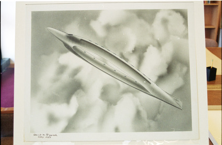 Wingless aircraft conceptual drawing.