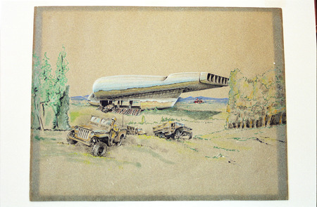 Military transport aircraft conceptual drawing.