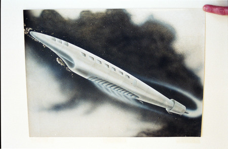 Wingless aircraft conceptual drawing.