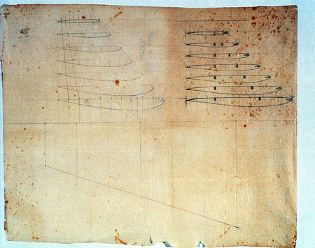 Draft technical drawing of Delta Wing Model.