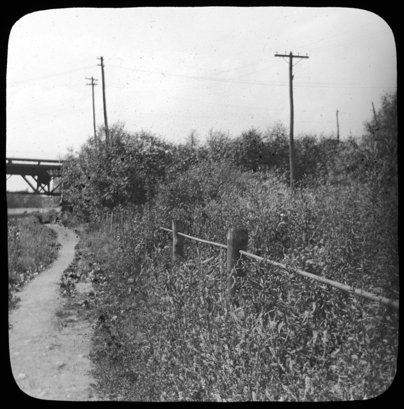 Triangle at Dock Street bridge in line with 9th Street, Harrisburg, Pennsylvania.