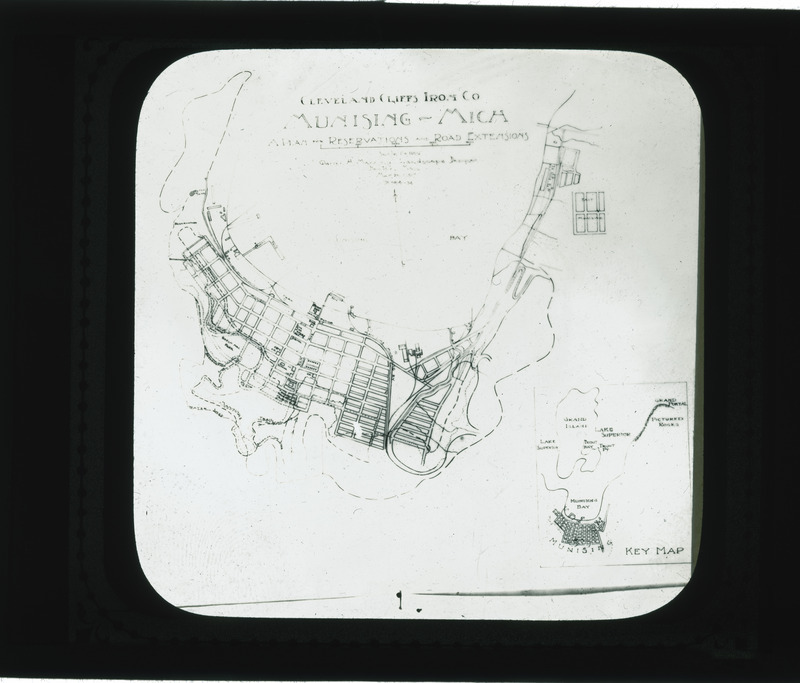 Map of Munising, Michigan.
