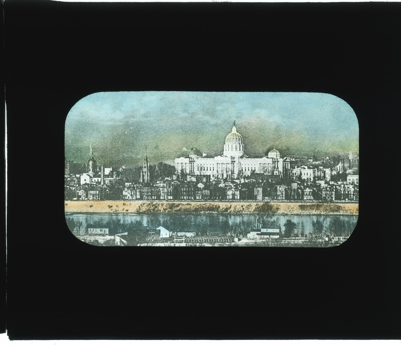 Telephoto view, Harrisburg, Pennsylvania [from postcard].