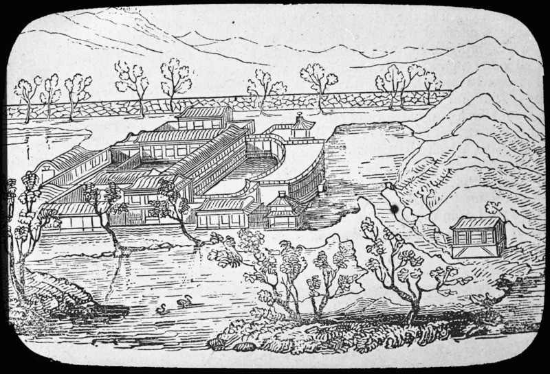 Garden and palace at Shy Kuigna, China.