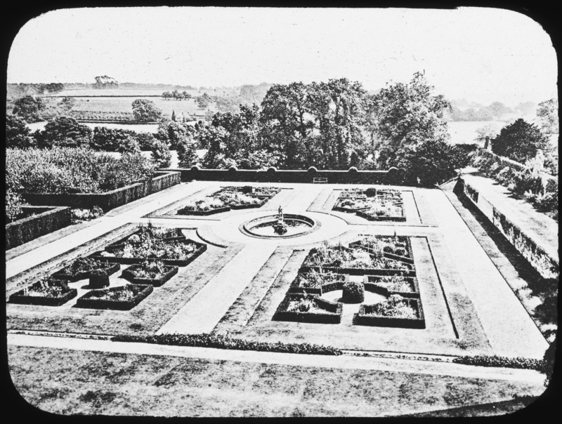 View across the Pond Garden at Penshurst Place, Kent, England.