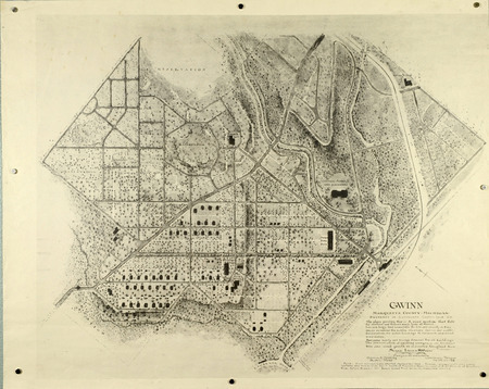 Map of Gwinn, Marquette County, Michigan, property of Cleveland Cliffs Iron Company, 1906. Ink on paper. Dimensions: 18 x 23 in. Scale: 1" = 200'.   Project number: 715