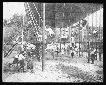 Outdoor school gymnasia.