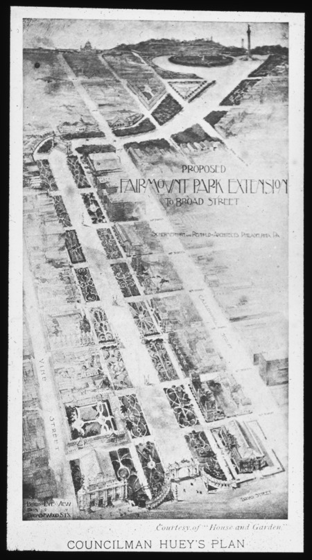 Councilman Huey's plan for the boulevard to Fairmount Park, Philadelphia, Pennsylvania [House and Garden].