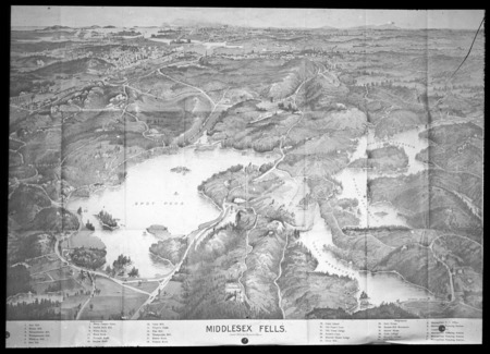 Bird's-eye view of Middlesex Fells, Boston, Massachusetts.
