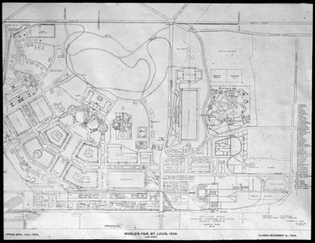 Ground plan, St. Louis Exposition 1904, Missouri.