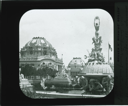 Esplanade of the fountains from Horticultural Hall, Pan American Exposition 1901.