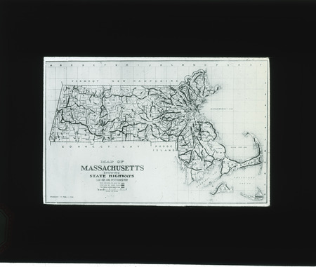 Maps showing Massachusetts state highways, Panama Pacific Exposition 1915.