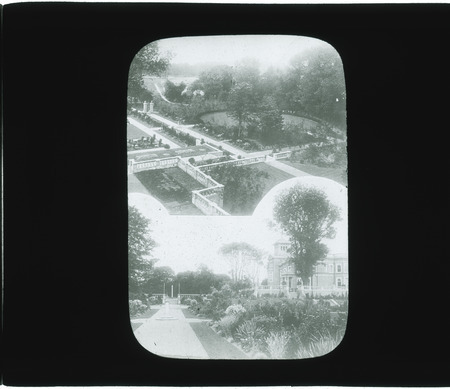 Grounds of a mansion.