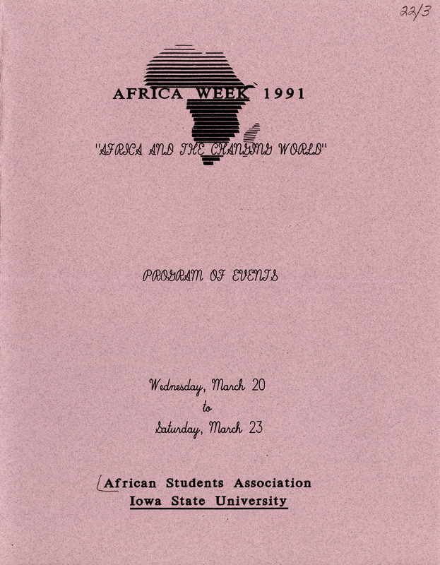 Program for the Africa Week events.