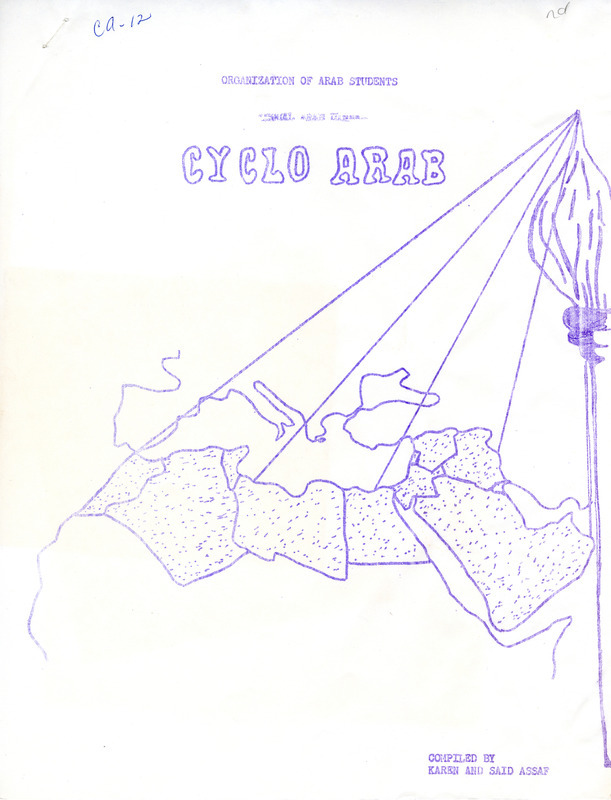 Program for event that lists a menu, the schedule of events, demographics of Arab students at Iowa State, and additional information about the Arab world.