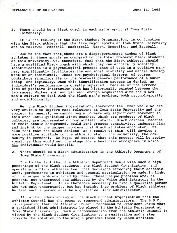 Breakdown of each of the grievances and detailed explanation of them and how to handle them.