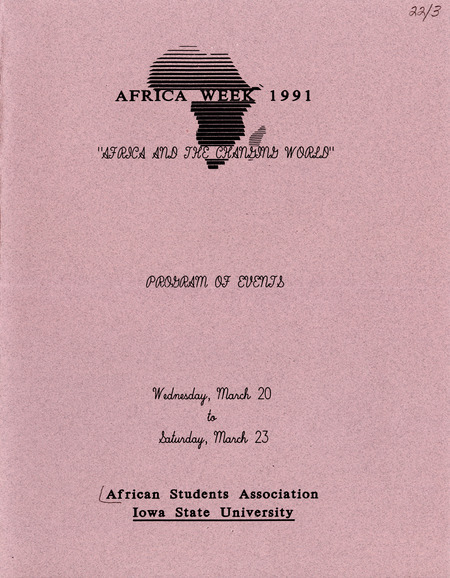 Program for the Africa Week events.