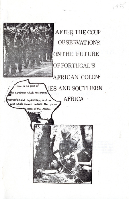 Editorial written on the future of Portugal's African colonies and southern Africa after the coup in Portugal.